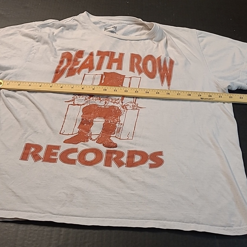 Death Row Records White and Red Graphic T-Shirt Size Large - Picture 5 of 9